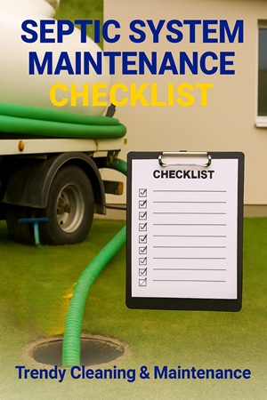 Trendy Cleaning & Maintenance Septic System Checklist